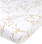 Meyco katoenen jersey junior hoeslaken 70x140 150 Branches sand Beige Blad - Thumbnail 1