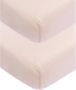 Meyco katoenen jersey wieg hoeslaken 40x80 90 cm set van 2 Soft Pink Roze - Thumbnail 1