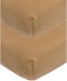Meyco katoenen jersey wieg hoeslaken 40x80 90 cm set van 2 Toffee Bruin - Thumbnail 1