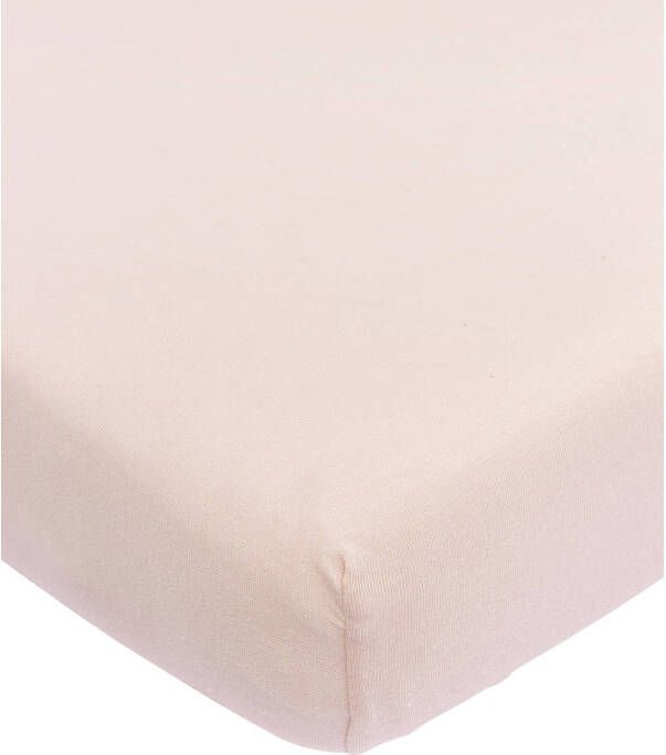 Meyco katoenen jersey wieg hoeslaken 40x80 90 cm Soft Pink Roze Effen