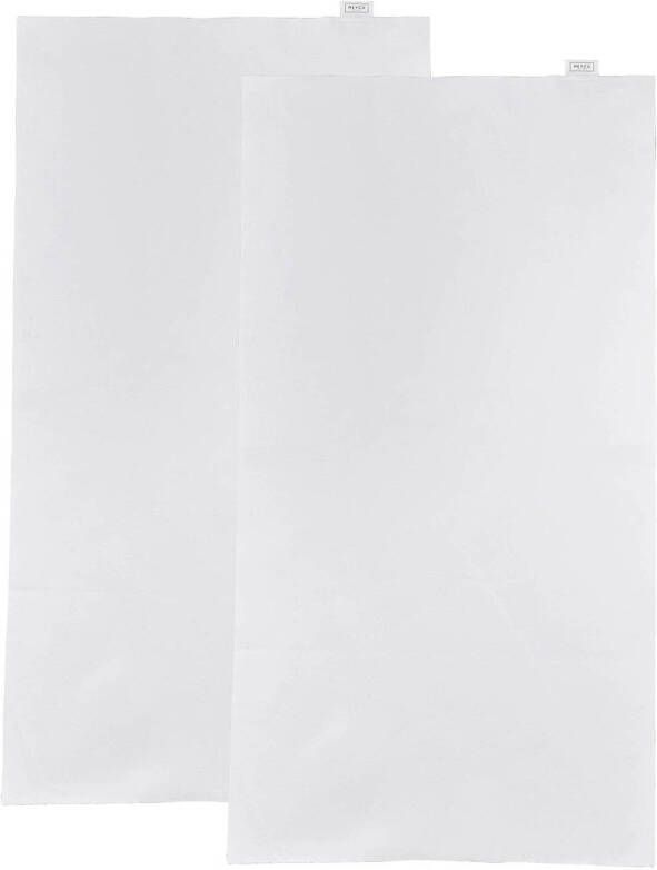 Meyco katoenen molton bedzeil 40x50 cm (set van 2) Kindermolton Wit