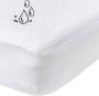 Meyco katoenen molton pu waterdicht hoeslaken 90x200 cm Kindermolton Wit - Thumbnail 1