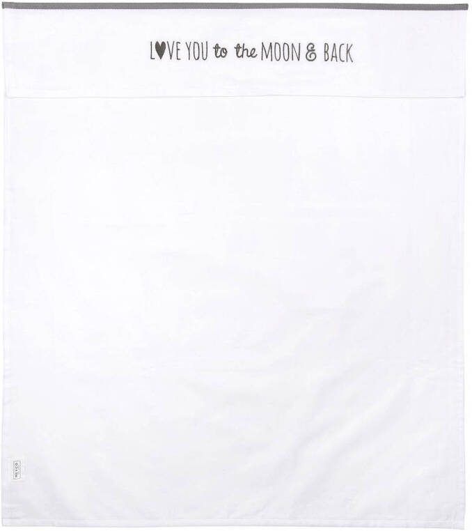 Meyco Love you to the moon & back ledikantlaken 100x150 cm Babylaken Grijs