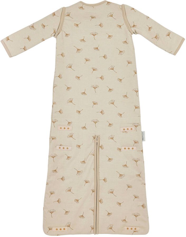 Meyco 4-seizoenen baby slaapzak Deluxe Ginkgo soft sand