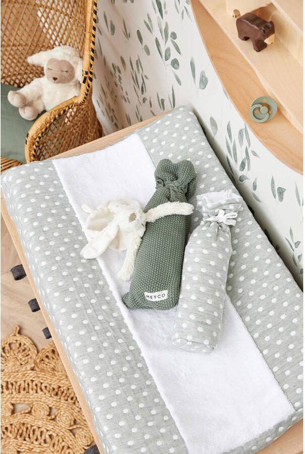 Meyco aankleedkussenhoes Little Dots forest green Groen - Foto 3