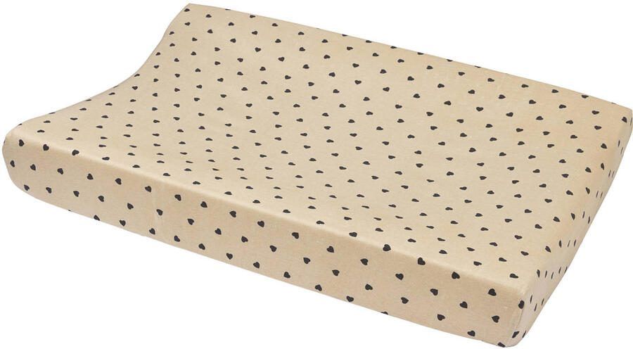 Meyco aankleedkussenhoes Sweet Heart beige zwart