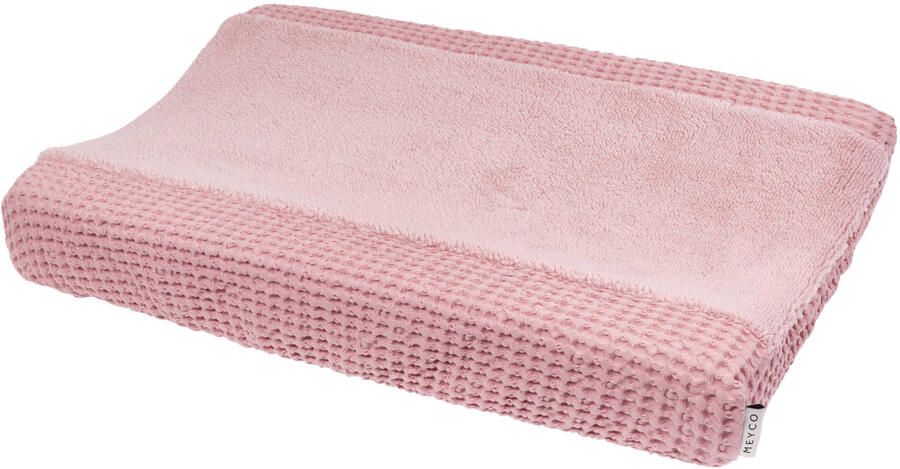 Meyco aankleedkussenhoes Wafel Teddy old pink Roze Effen