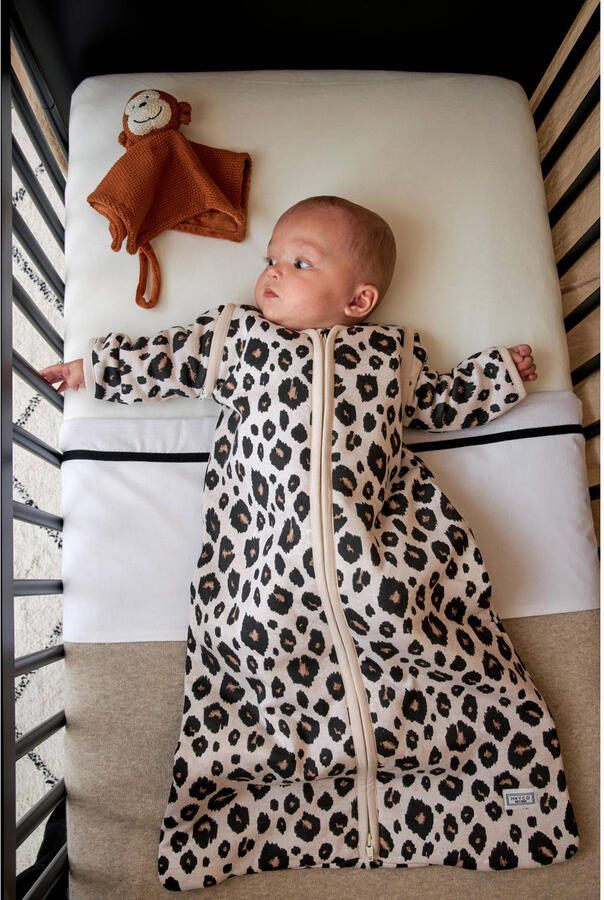 Meyco baby ledikantdeken Knit Basic 100x150 cm Sand Melange Babydeken Bruin - Foto 3