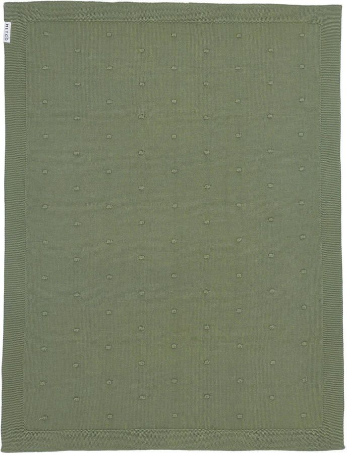 Meyco baby ledikantdeken Mini Knots 100x150 cm Forest Green Babydeken Groen - Foto 2