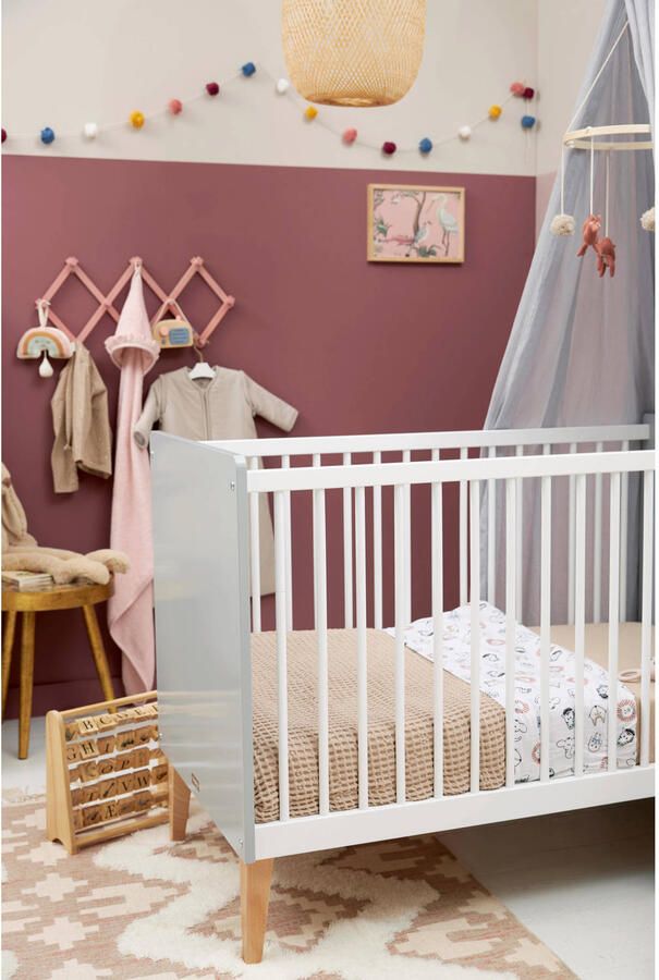 Meyco baby ledikantlaken Animal Uni set van 2 100x150 cm wit multi Babylaken - Foto 2