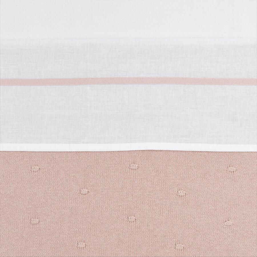 Meyco baby ledikantlaken Bies 100x150 cm Soft Pink Babylaken Wit Streep