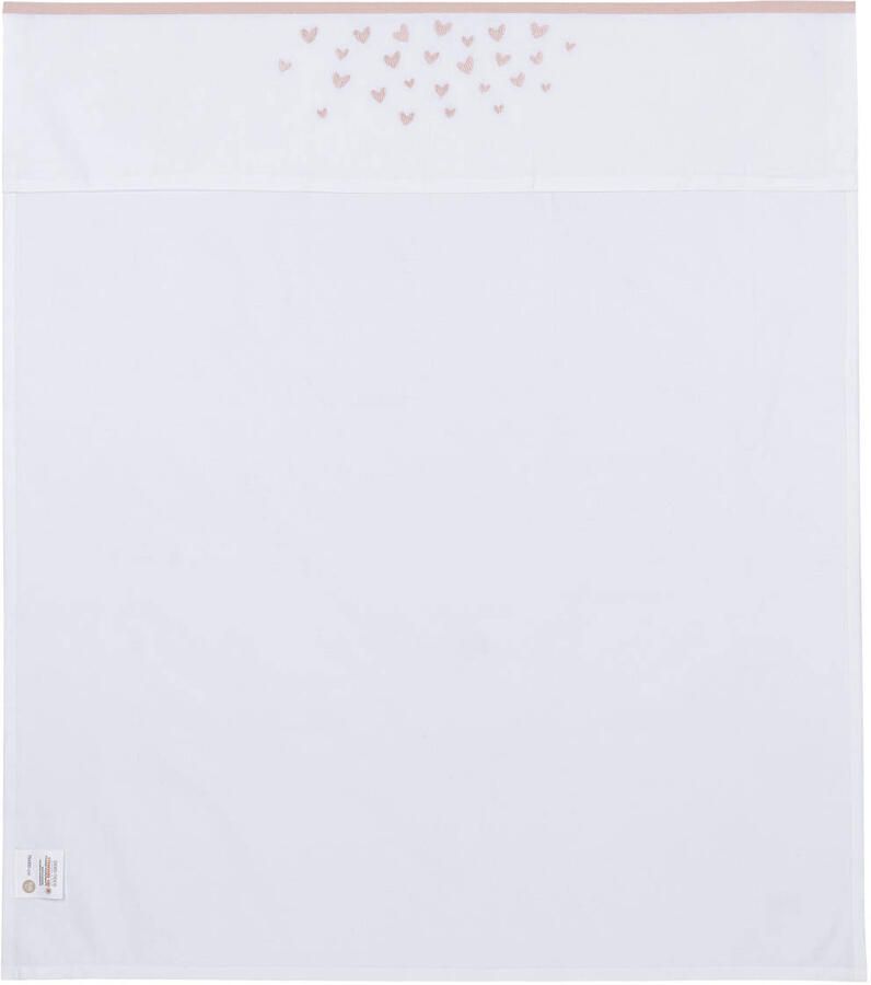 Meyco baby ledikantlaken Hearts soft pink Babylaken Wit Hartjes