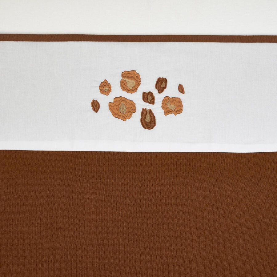 Meyco baby ledikantlaken Panter 100x150 cm camel Babylaken Wit