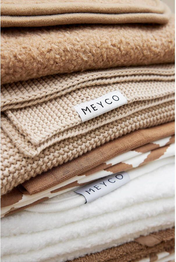 Meyco baby reisdeken Bouclé Uni 75x100 cm Offwhite Babydeken Wit Effen