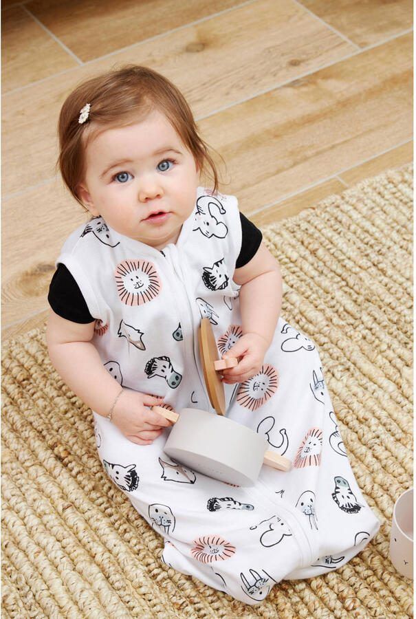 Meyco baby slaapzak Animal Multicolour Babyslaapzak Dierenprint 60 - Foto 2