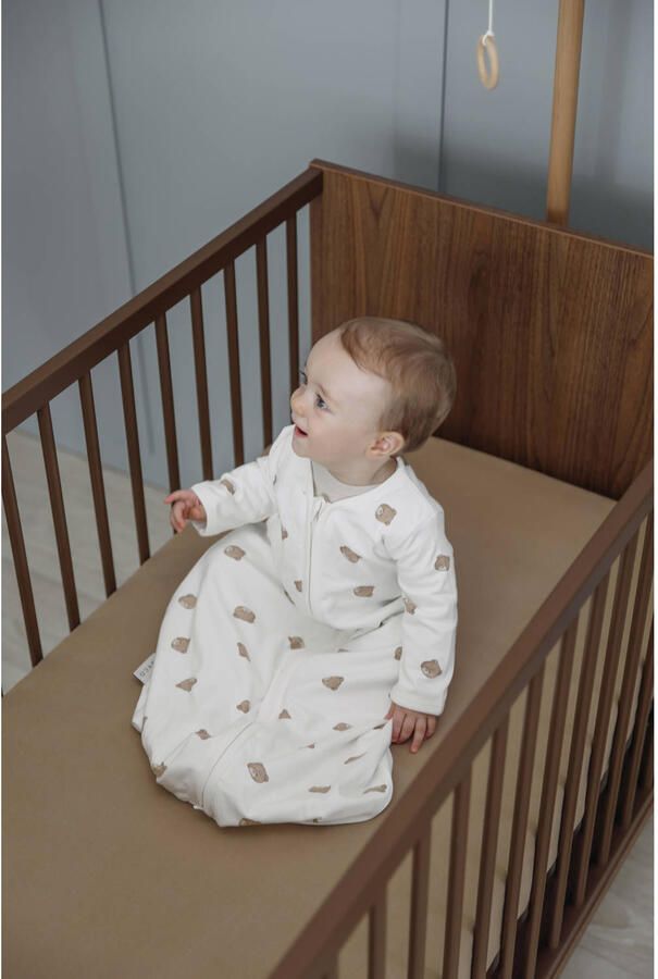 Meyco baby slaapzak Bear offwhite bruin