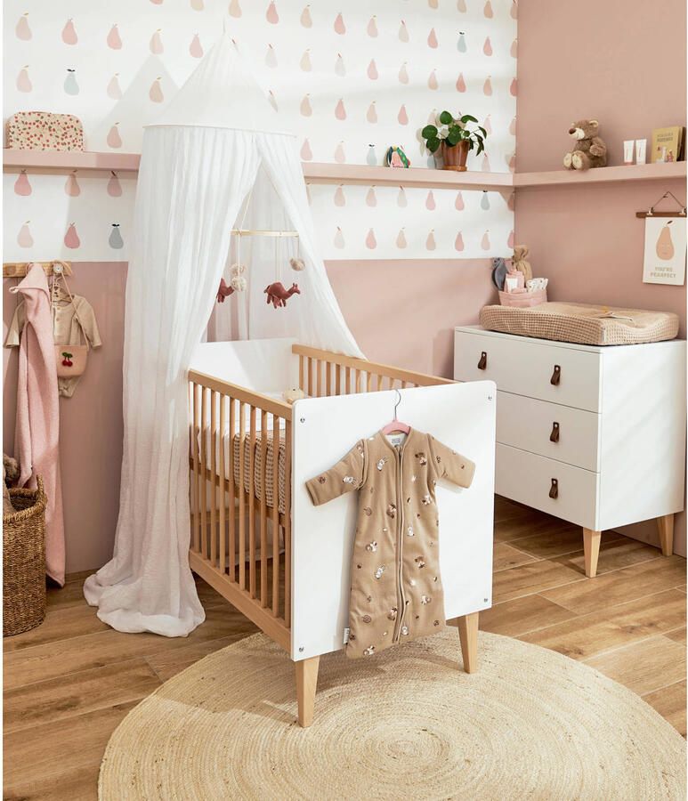 Meyco baby wieglaken 'Love you to the moon & back' sand Babylaken Wit Tekst - Foto 2