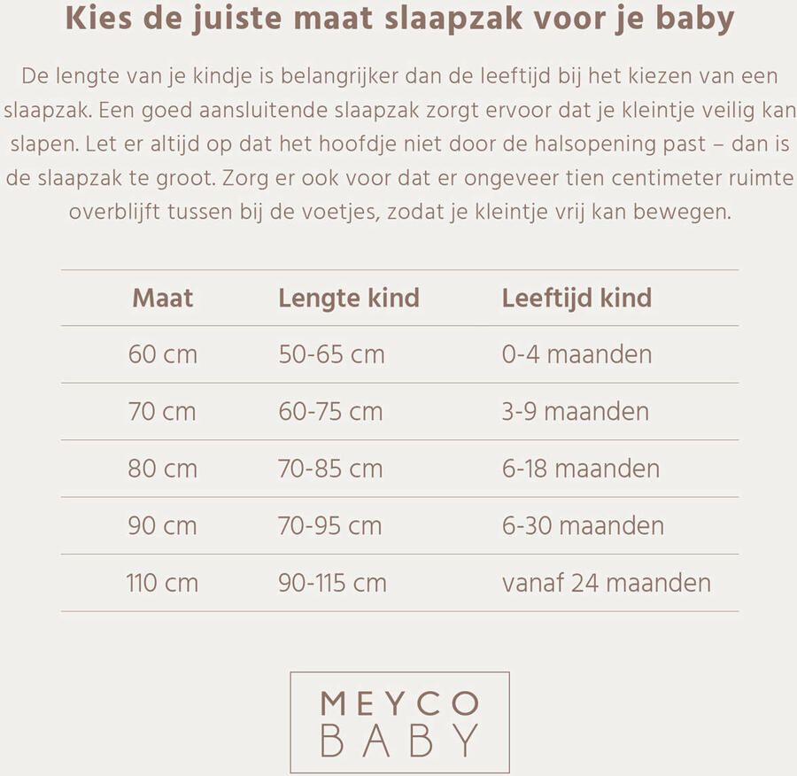 Meyco baby slaapzak Studio Collection Classic Sand - Foto 3