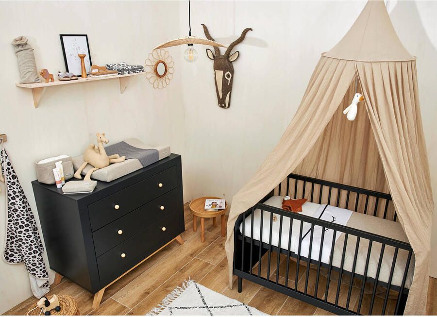 Meyco baby wiegdeken Knit Basic 75x100 cm Sand Melange Babydeken Bruin
