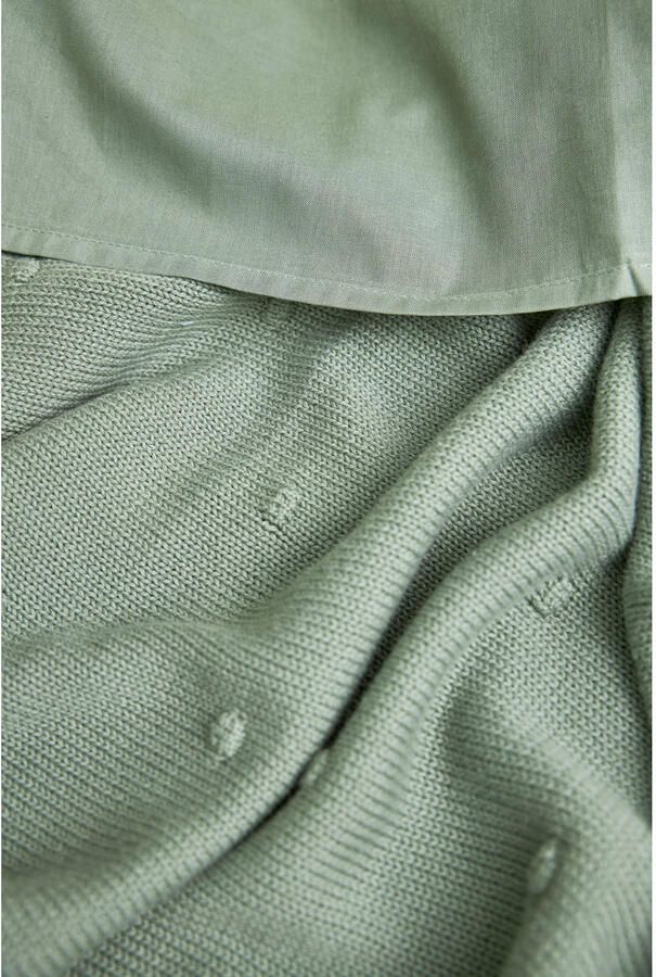 Meyco baby wiegdeken Mini Knots 75x100 cm Forest Green Babydeken Groen - Foto 2