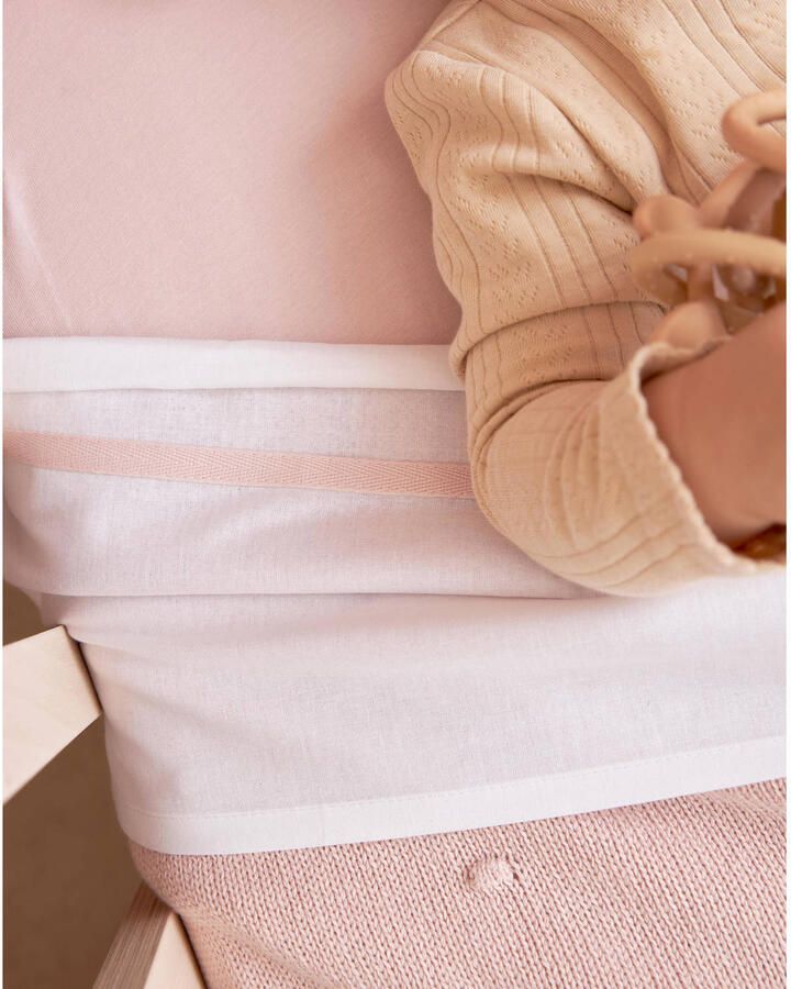 Meyco baby wiegdeken Mini Knots 75x100 cm Soft Pink Babydeken Roze Stip - Foto 2