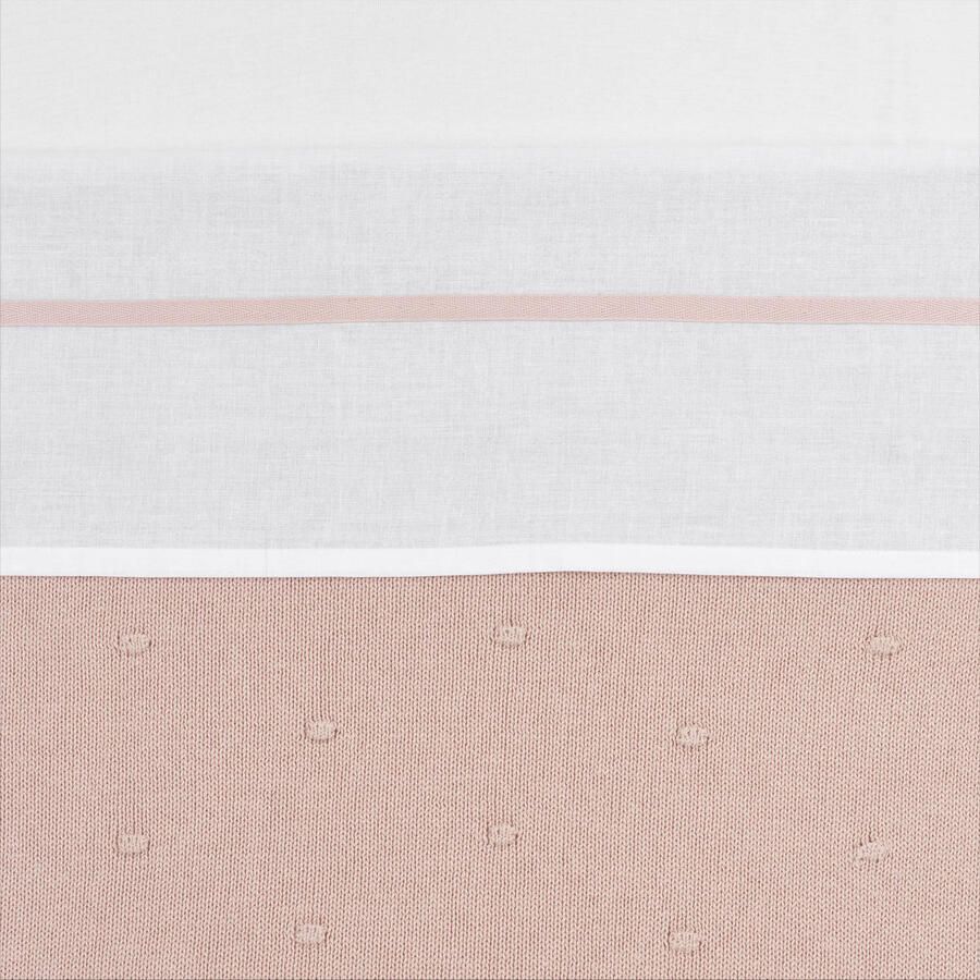 Meyco baby wieglaken Bies 75x100 cm Soft Pink Babylaken Wit Streep
