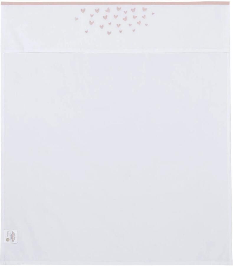 Meyco baby wieglaken Hearts soft pink Babylaken Wit Hartjes