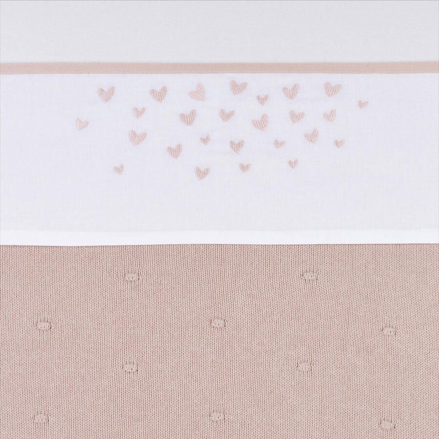 Meyco baby wieglaken Hearts soft pink Babylaken Wit Hartjes - Foto 2