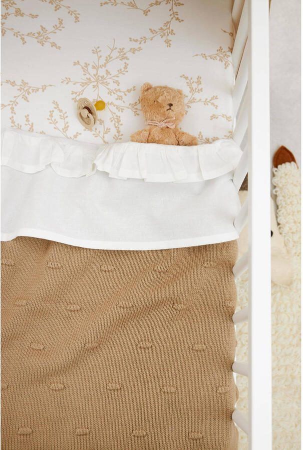Meyco baby wieglaken Ruffle 75x100 White Babylaken Wit Effen - Foto 2