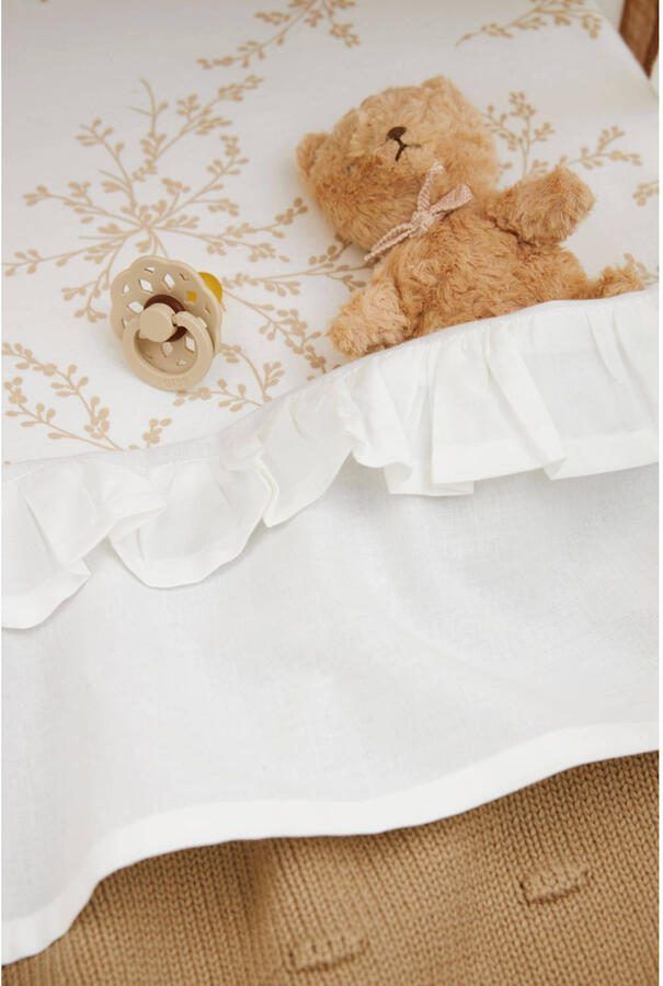 Meyco baby wieglaken Ruffle 75x100 White Babylaken Wit Effen - Foto 3