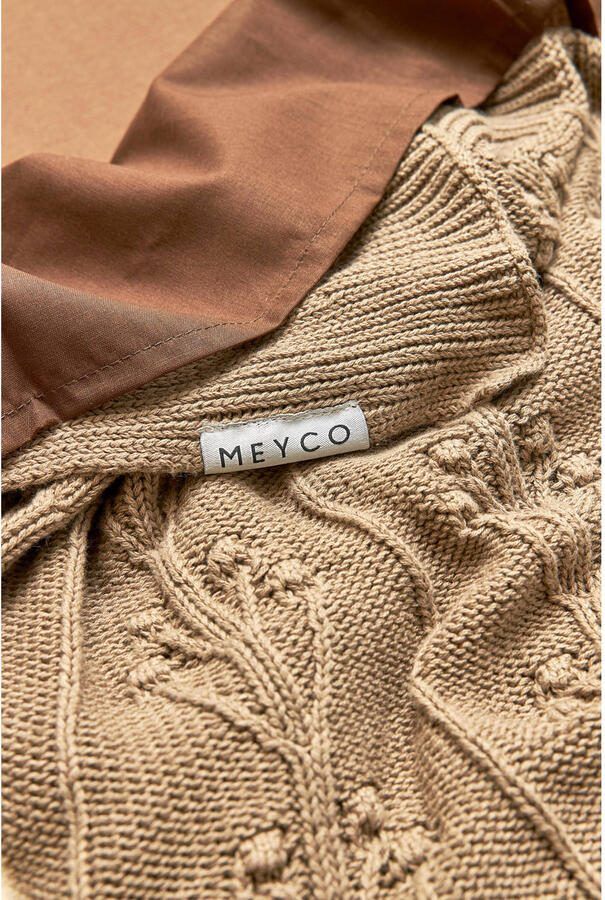Meyco baby ledikantlaken 100x150 cm set van 2 Cheetah choclolate Uni choclolate Babylaken Bruin