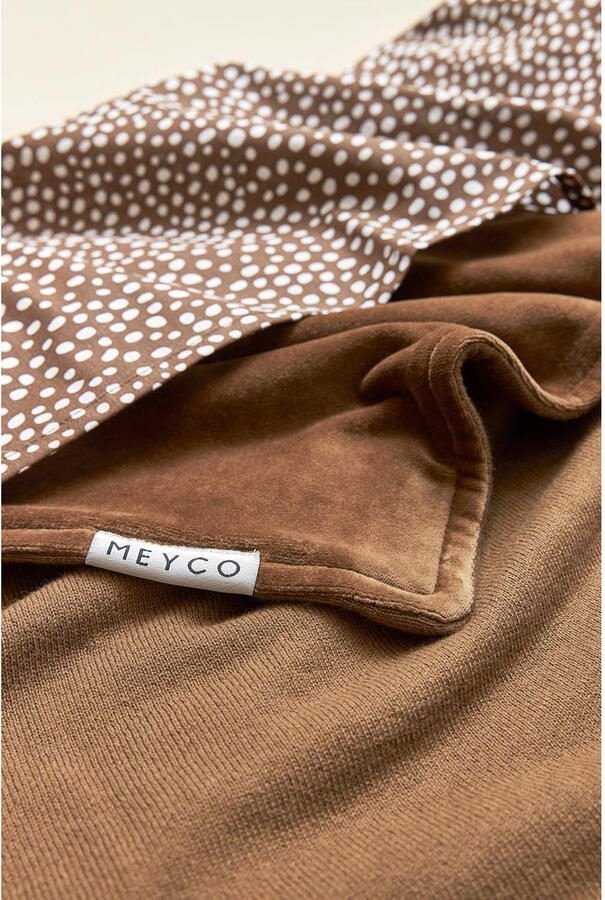 Meyco baby ledikantlaken 100x150 cm set van 2 Cheetah choclolate Uni choclolate Babylaken Bruin - Foto 2