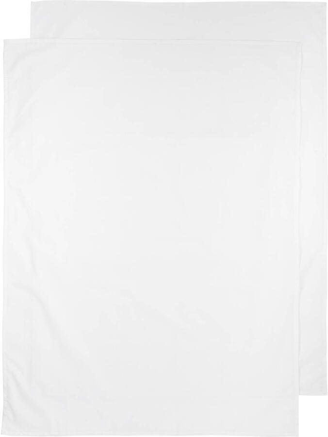 Meyco baby wieglaken set van 2 75x100 cm Uni wit Babylaken