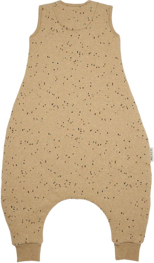 Meyco baby winter slaapoverall jumper Rib Mini Spot toffee melange Babyslaapzak Bruin 104 - Foto 3