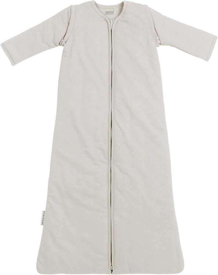 Meyco baby winter slaapzak met afritsbare mouwen greige Babyslaapzak Grijs 110
