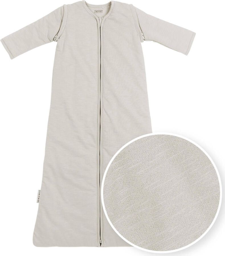 Meyco baby winter slaapzak met afritsbare mouwen greige Babyslaapzak Grijs 110 - Foto 2