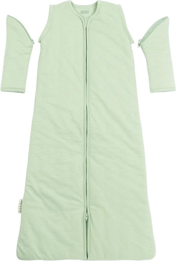 Meyco baby winter slaapzak met afritsbare mouwen soft green Babyslaapzak Groen 110 - Foto 2