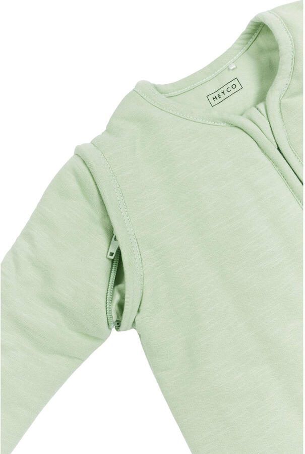Meyco baby winter slaapzak met afritsbare mouwen soft green Babyslaapzak Groen 110 - Foto 3