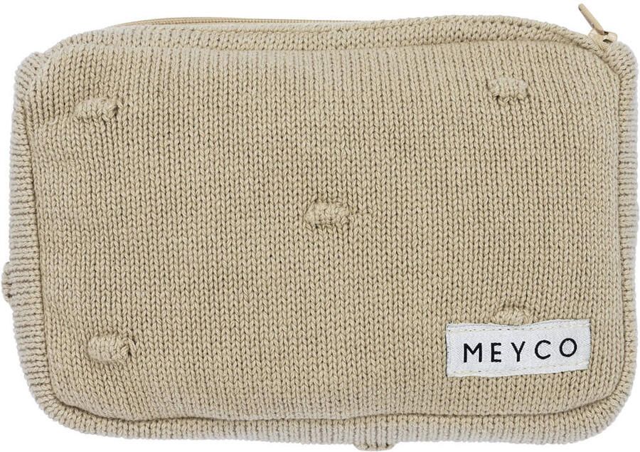 Meyco babydoekjeshoes Mini Knots Sand Luieretui Bruin Stip