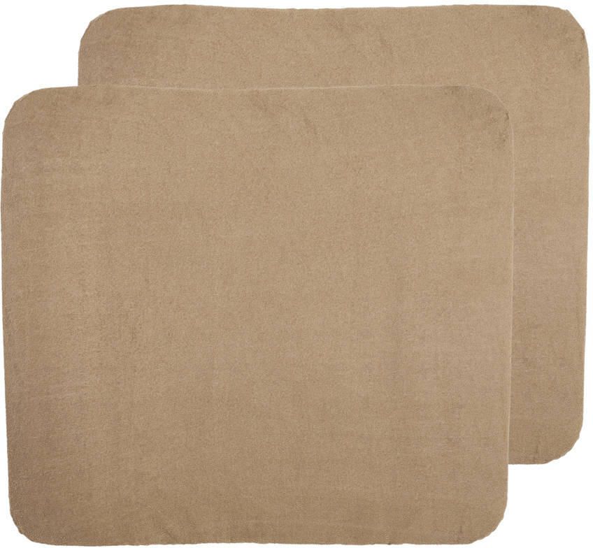 Meyco badstof aankleedkussenhoes taupe (set van 2)