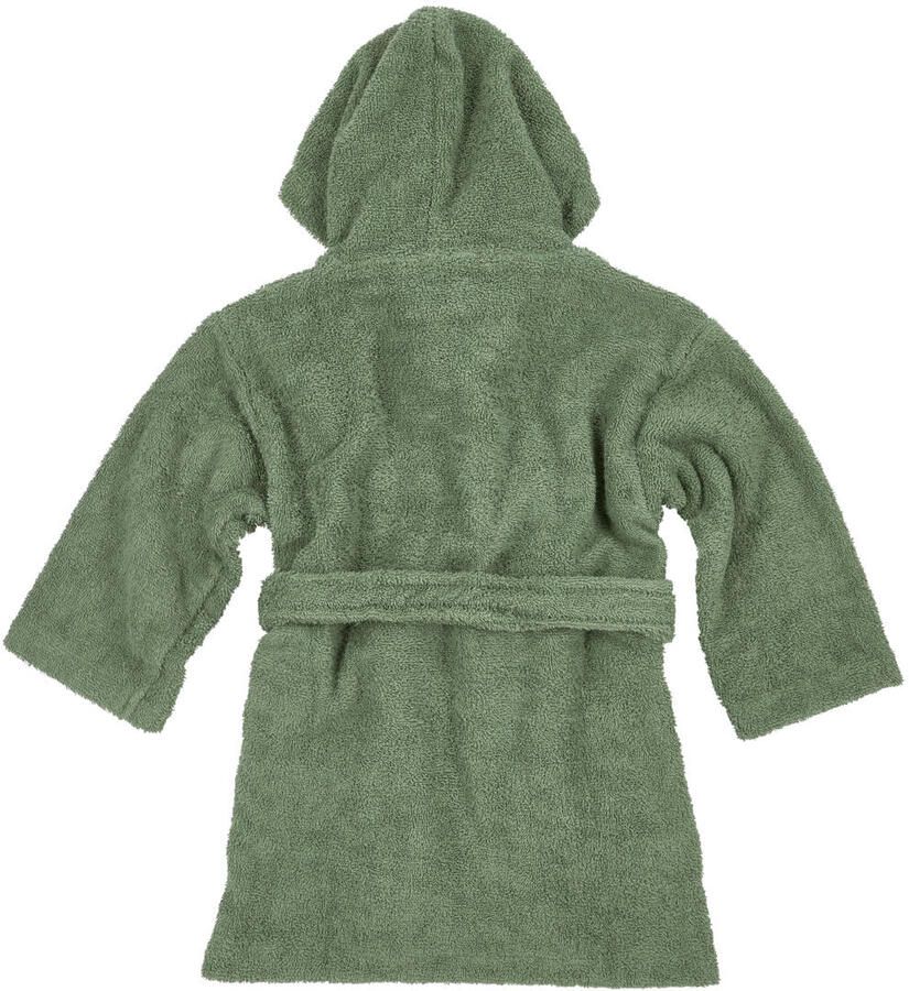 Meyco basic badstof badjas forest green Groen Katoen Capuchon 98 104 - Foto 2
