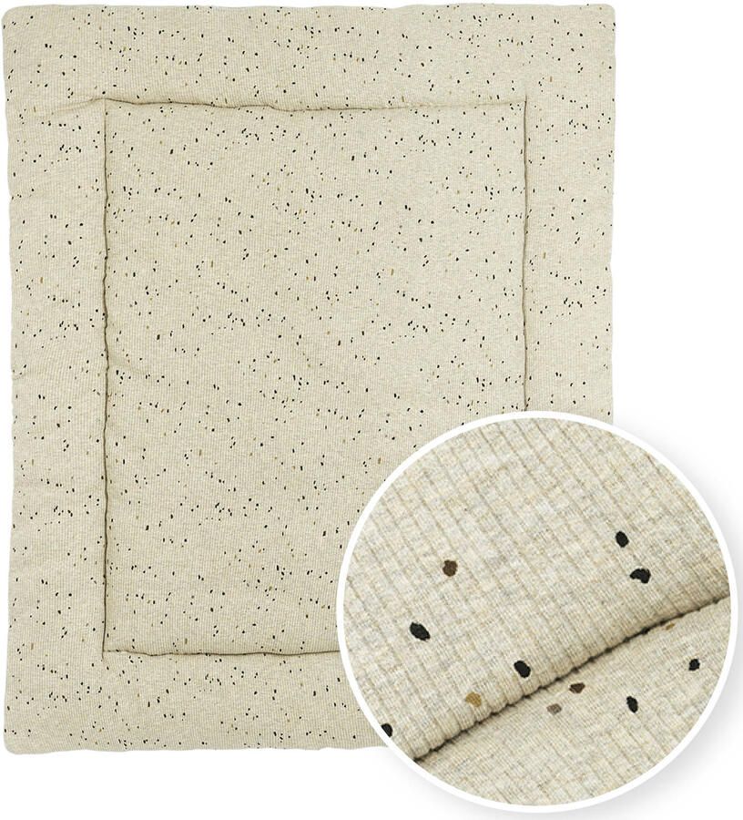 Meyco boxkleed Rib Mini Spot sand melange Beige | Boxkleed van - Foto 2