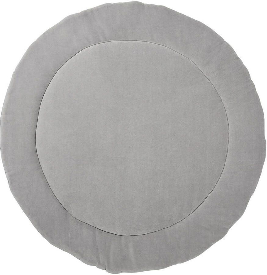 Meyco boxkleed rond Knit basic Ø 95 cm grijs melange