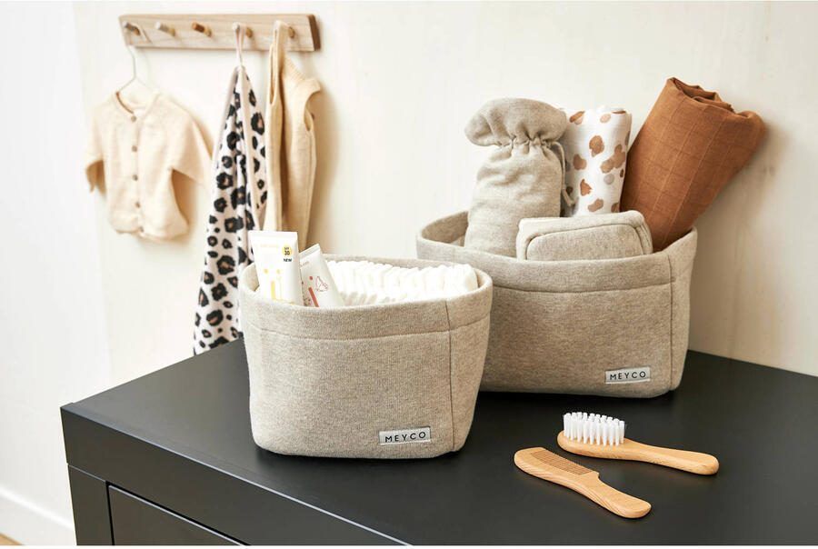 Meyco commode d Medium Knit Basic Sand Melange Accessoire Bruin - Foto 3