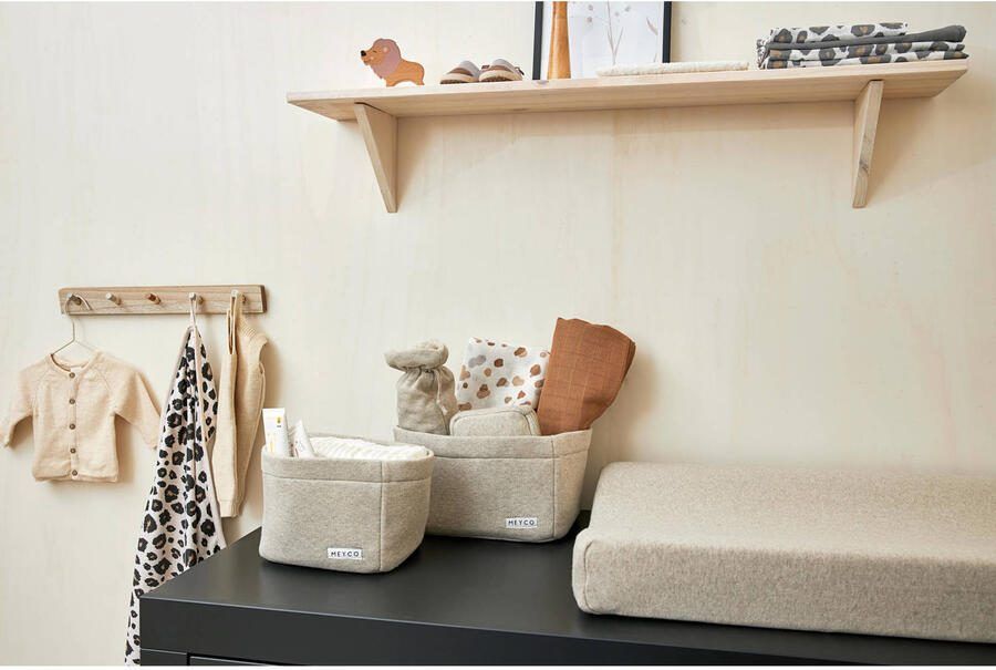 Meyco commode d Small Knit Basic Sand Melange Accessoire Bruin - Foto 2