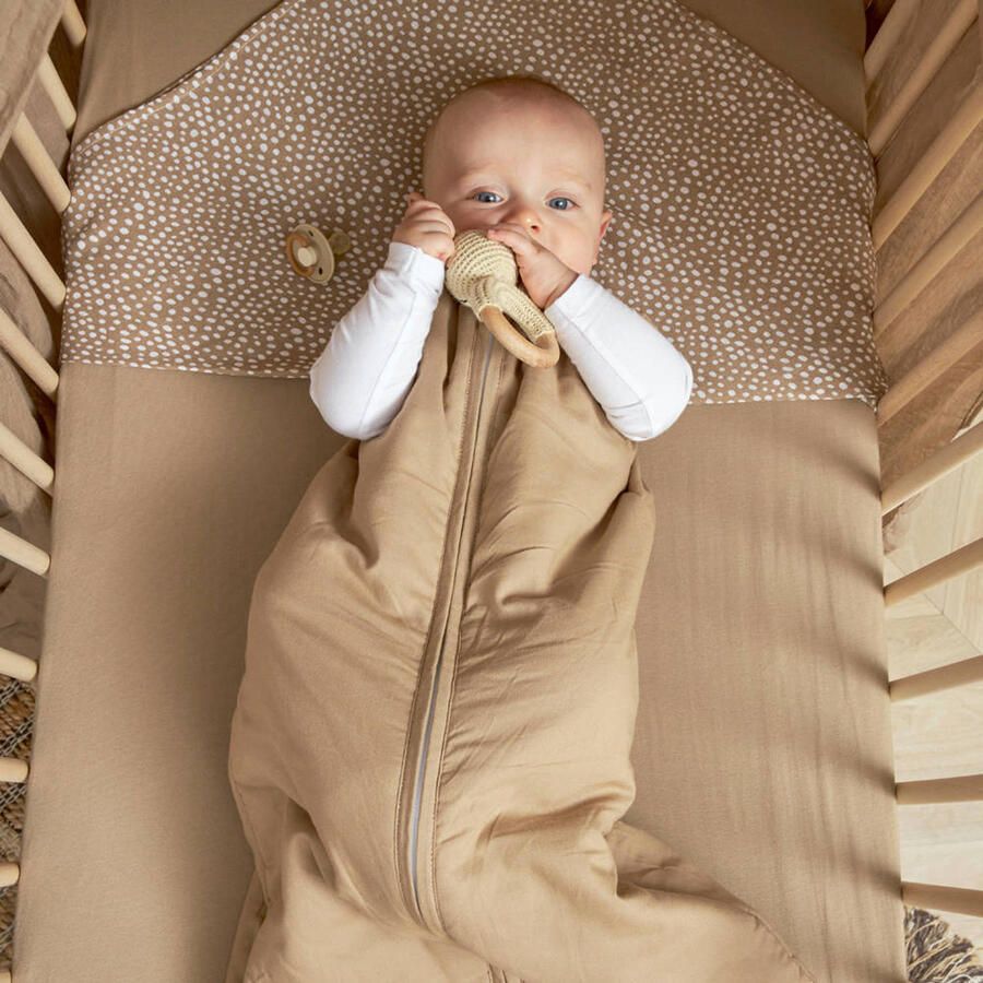 Meyco gevoerde baby slaapzak uni taupe Babyslaapzak Bruin 110 cm
