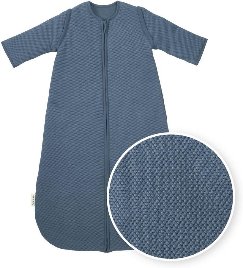 Meyco gevoerde slaapzak met afritsbare mouw blauw