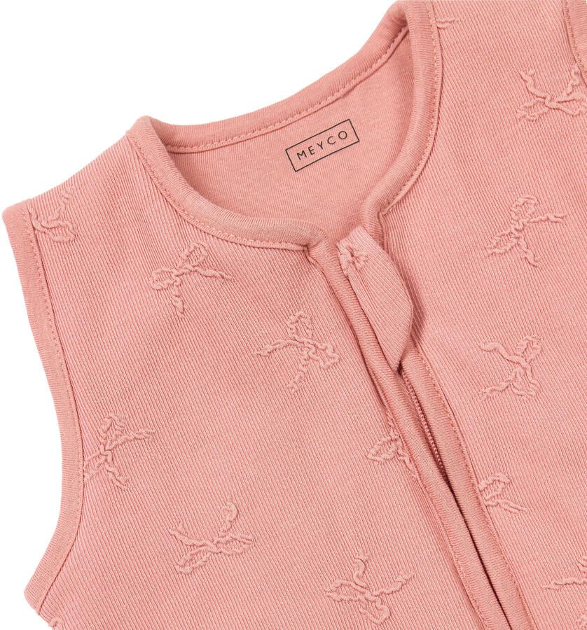 Meyco gevoerde winter slaapoverall jumper Bow roze