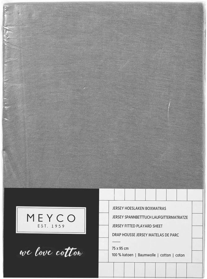 Meyco hoeslaken boxmatras 75x95 cm grijs | Hoeslaken van - Foto 3