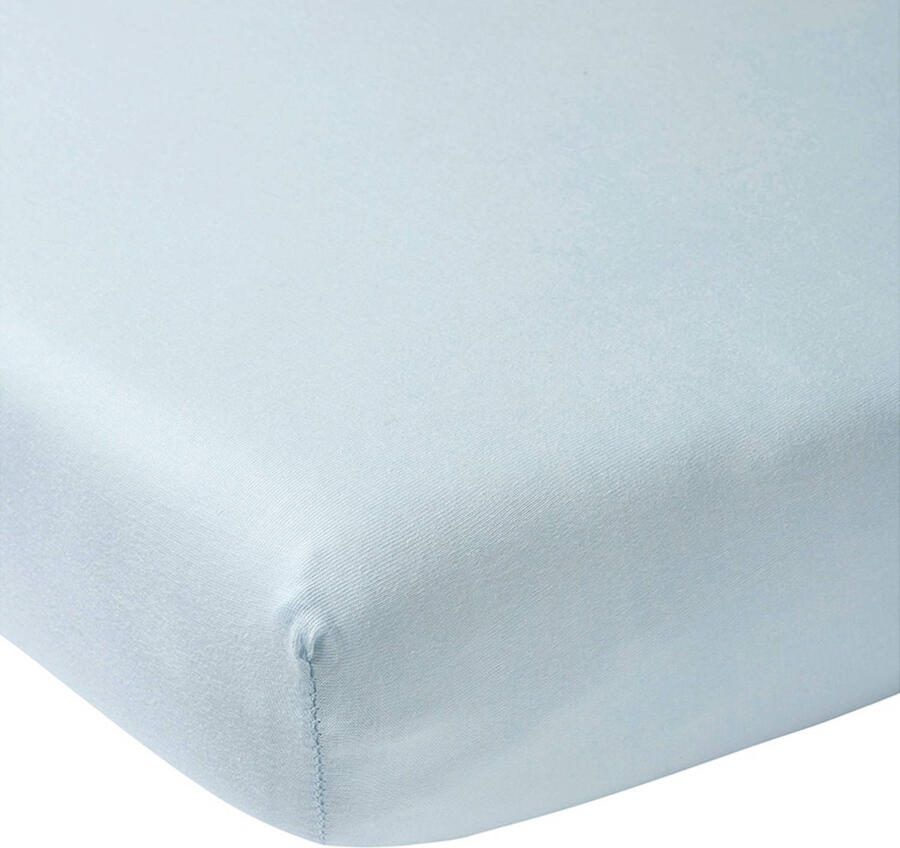 Meyco hoeslaken boxmatras 75x95 cm lichtblauw | Hoeslaken van - Foto 2
